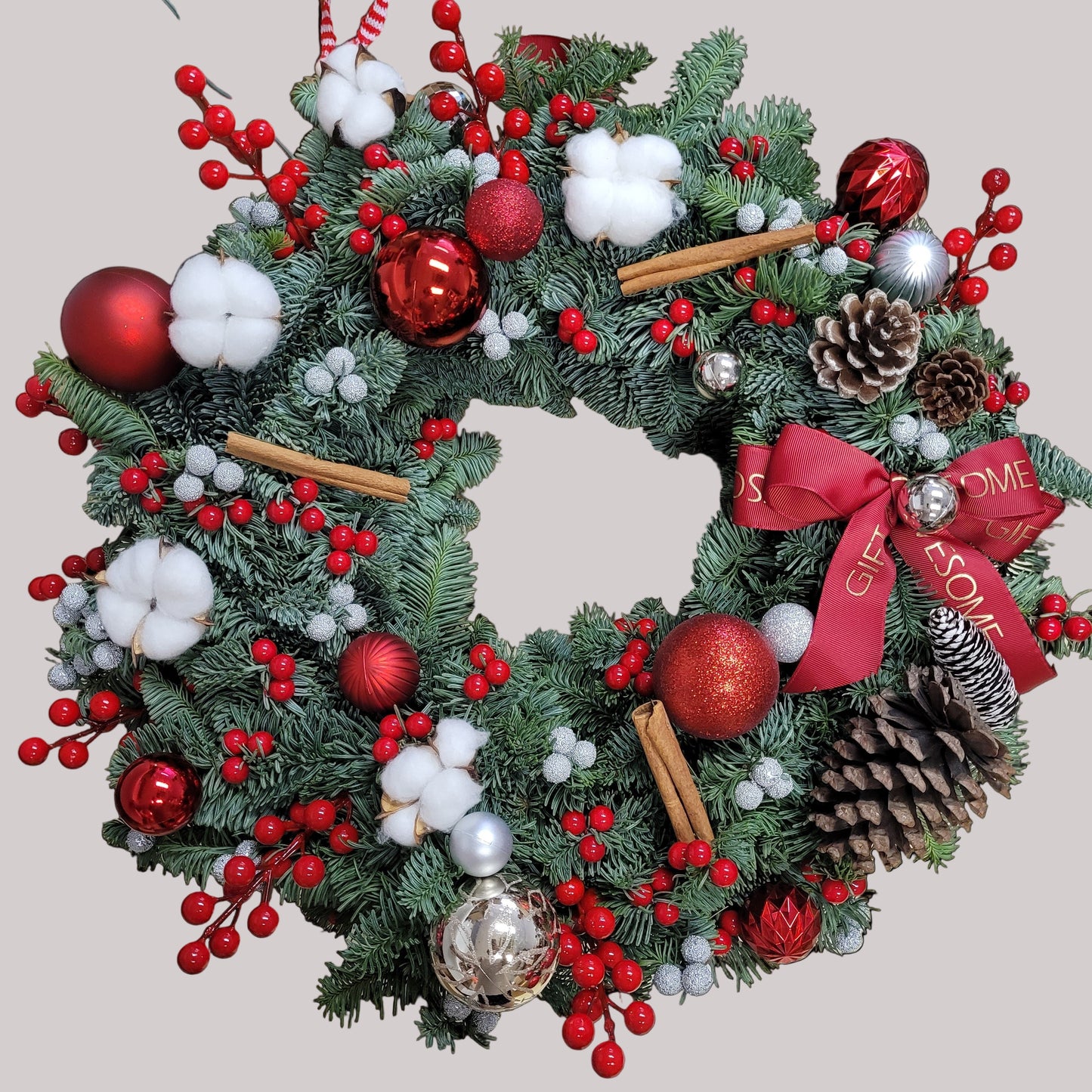 Christmas Red Nobel Wreath