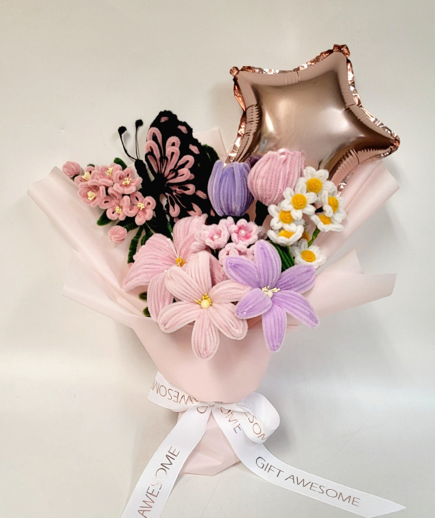 Starry Butterfly Twist Stick Flowers Bouquet