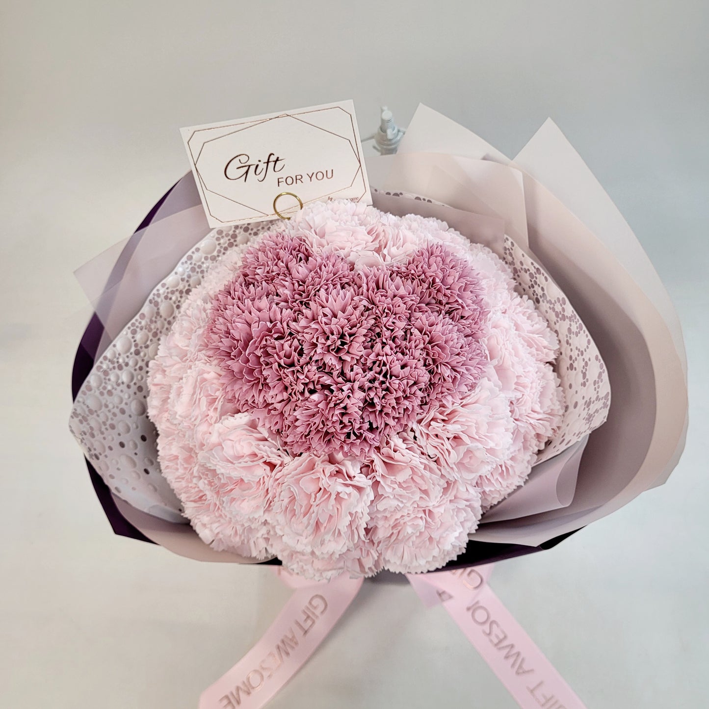 Pink Carnation Soap Flower Bouquet