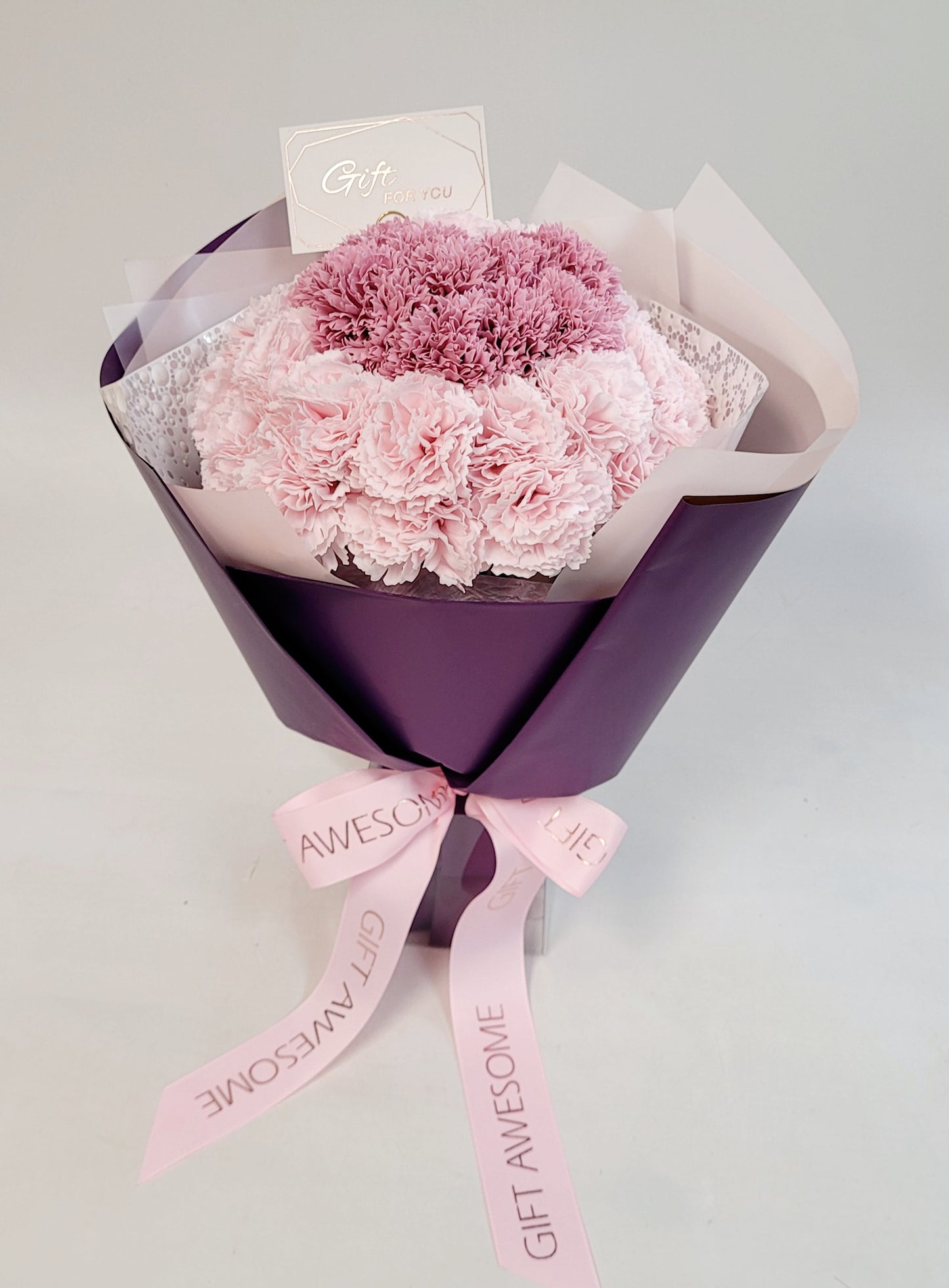 Pink Carnation Soap Flower Bouquet