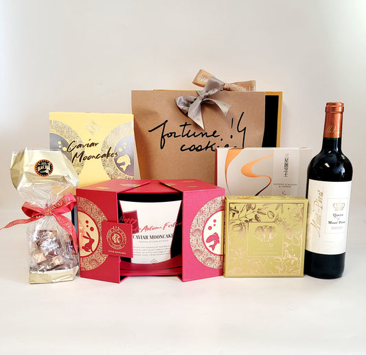 Starry Wishes Hamper with Royal Caviar Club Mooncakes & Wine