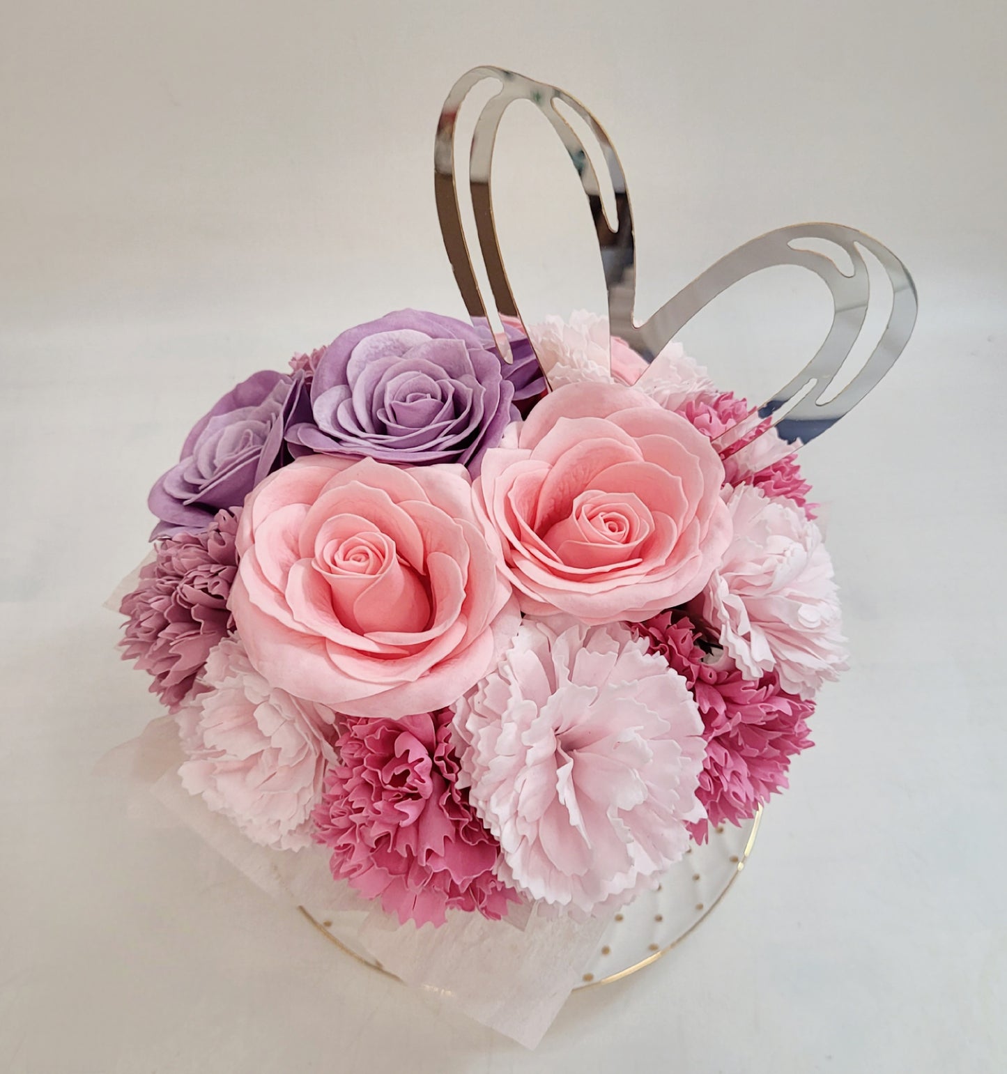 Sweet Scented Soap Flower Cup & TWG Tea Teddy Gift Set