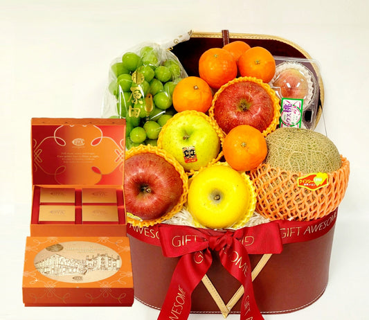 Mid Autumn Deluxe Japanese Fruit Hamper with Cova Mooncakes