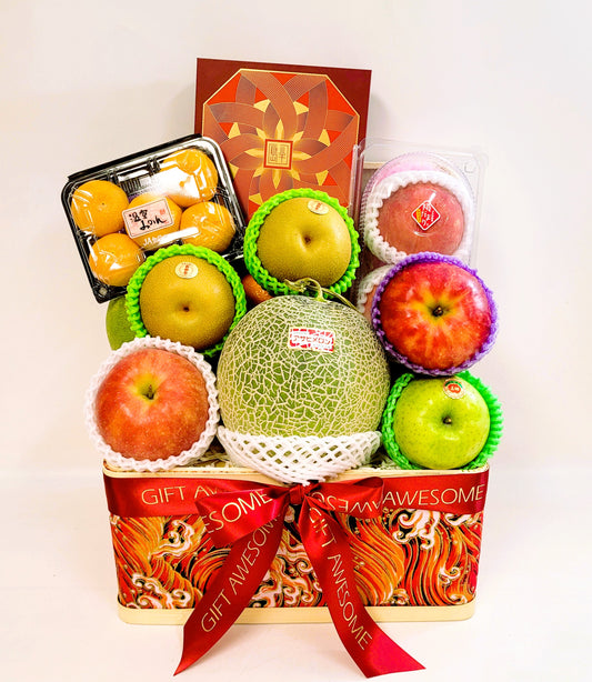 Festive Mid-Autumn Fruit Hamper with The Peninsula Mooncakes