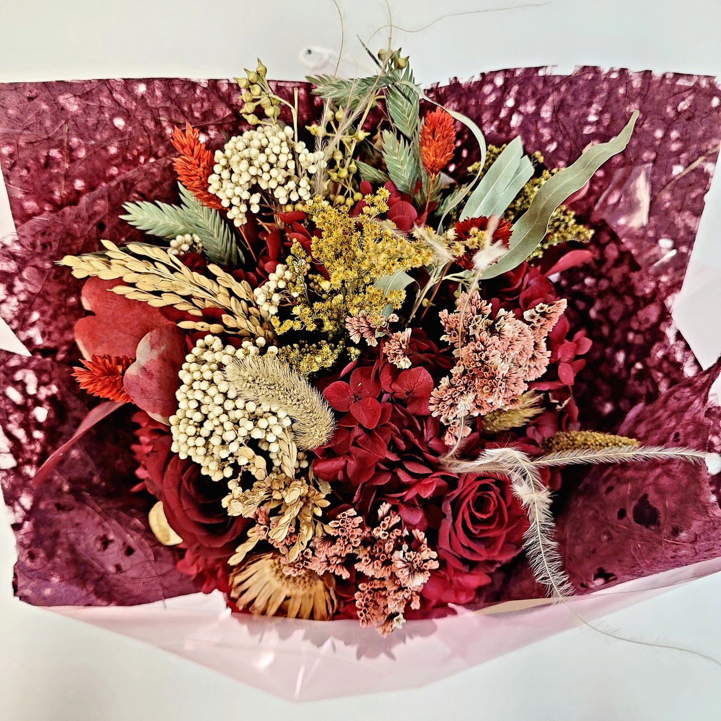 Blossom Burgundy Preserved Flowers Bouquet