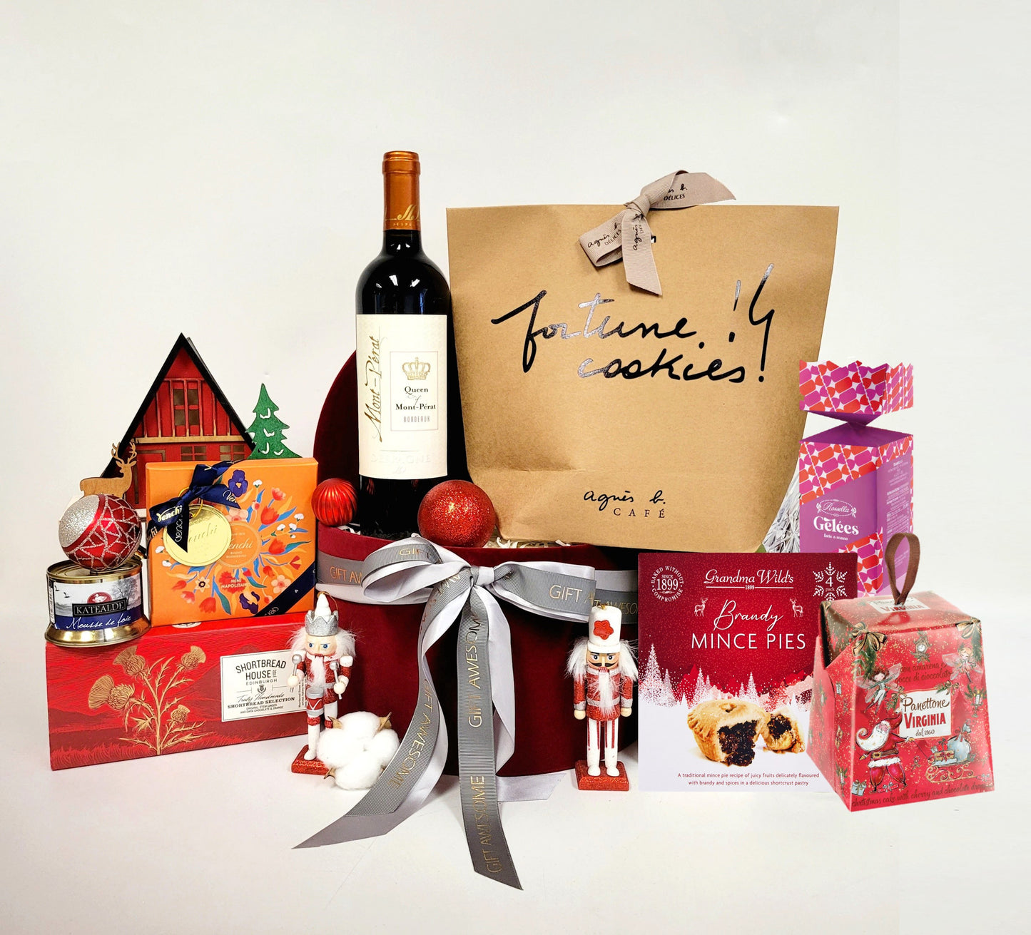 Joyful Wish Christmas Hamper with wine