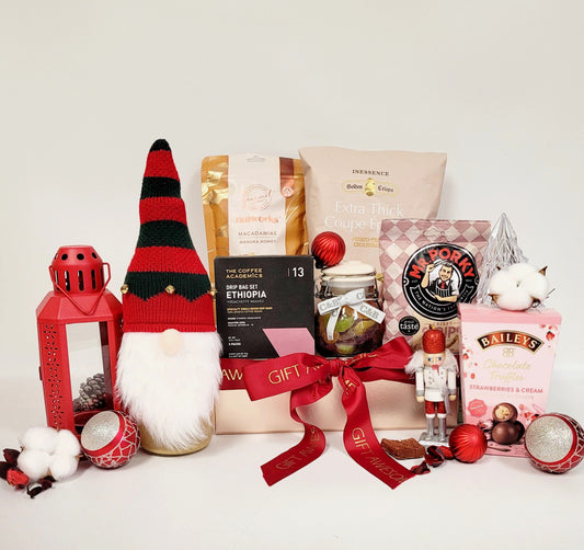 Rose Gold Christmas Gift Hamper with Juice