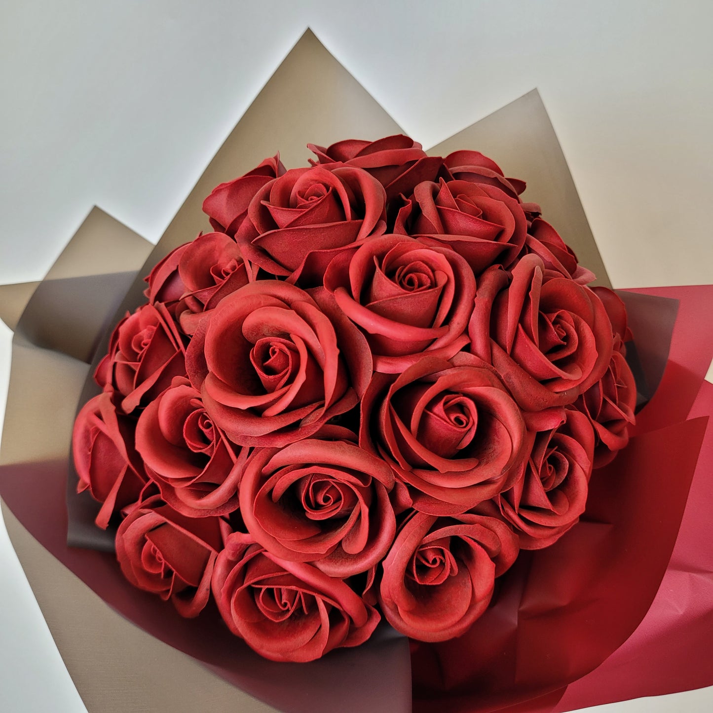 Red Rose Scented Soap Flower Bouquet