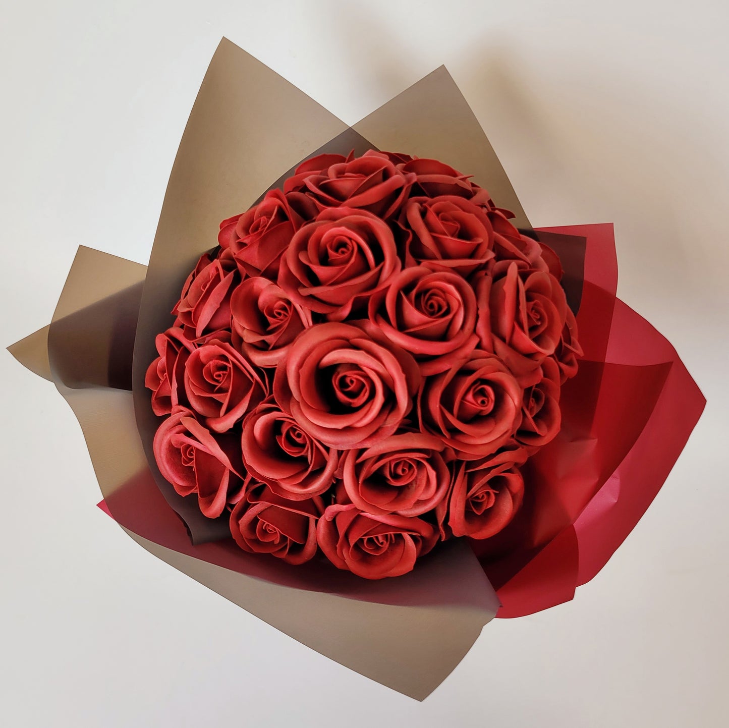 Red Rose Scented Soap Flower Bouquet