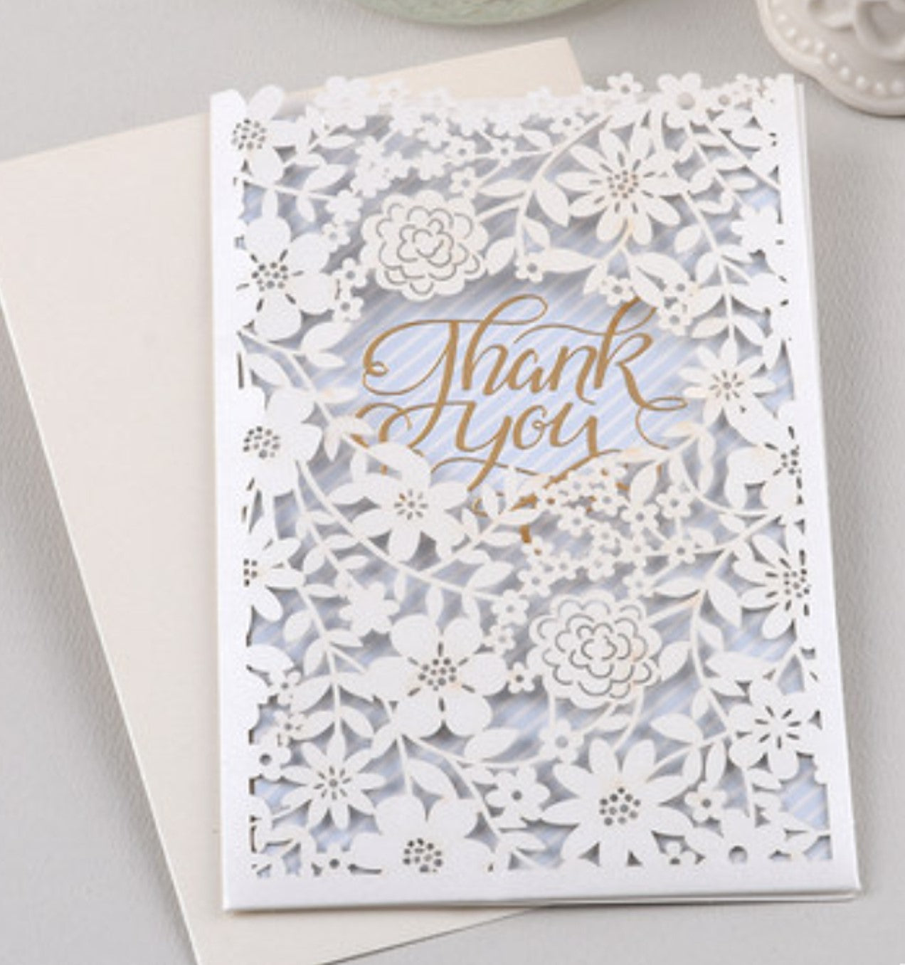 Thank You Card - Blue