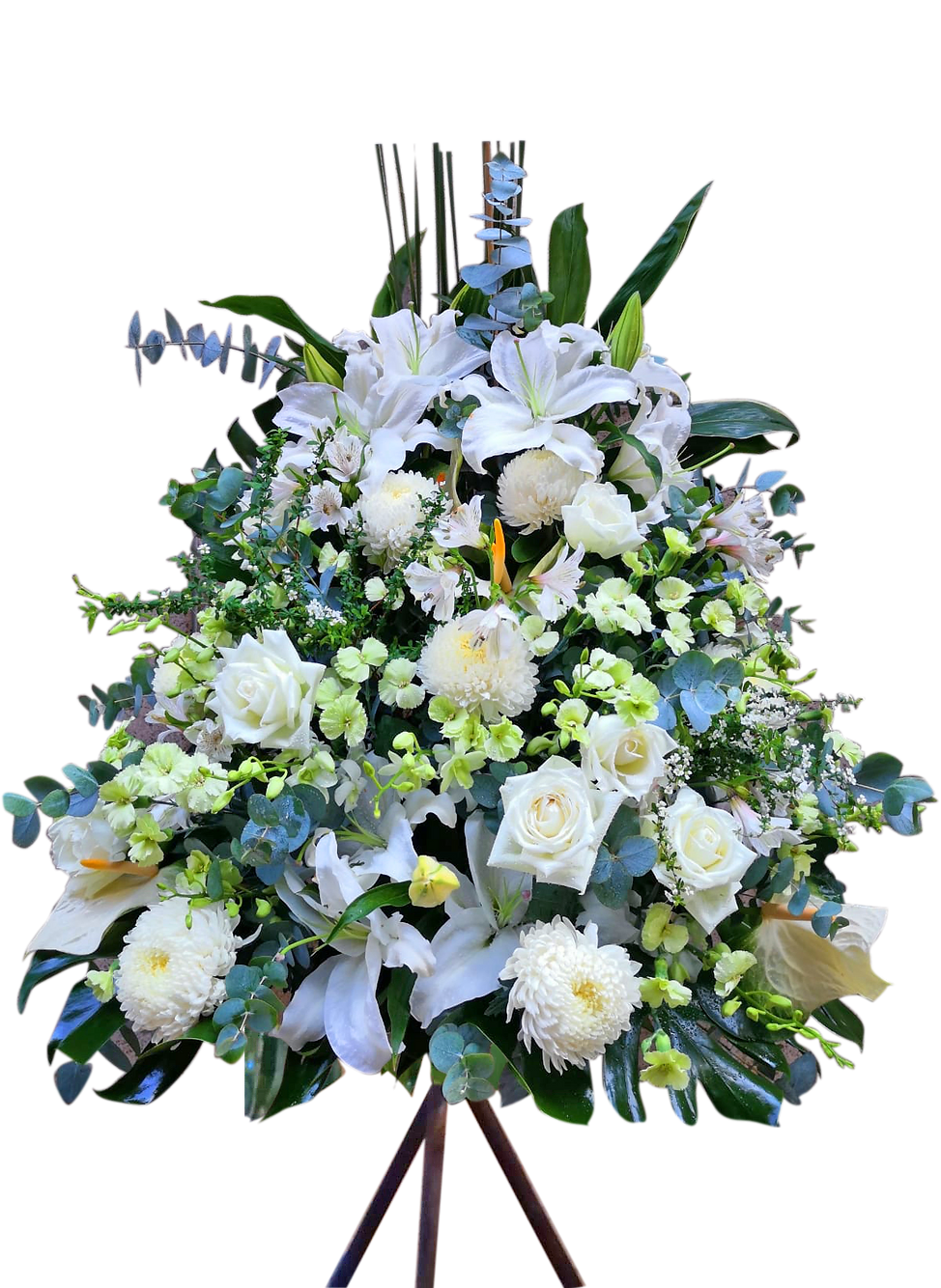 White Rose Flower stand