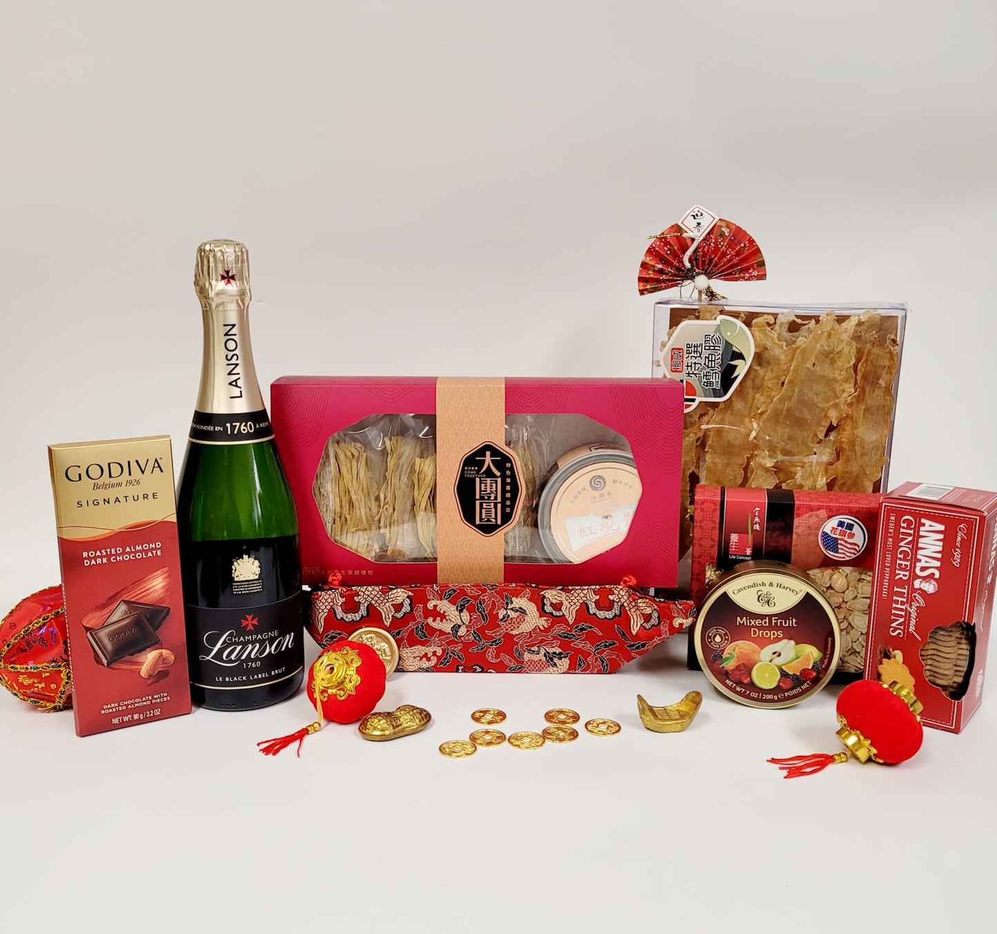 Festive Red Hamper with Lanson