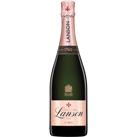 LANSON ROSE LABEL CHAMPAGNE BRUT ROSE NV 750ml