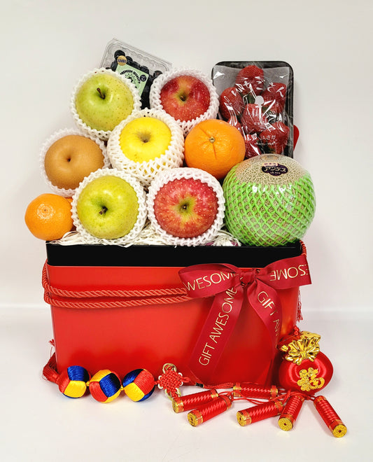 Red Deluxe Fruit Hamper