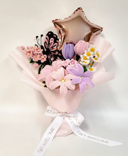 Starry Butterfly Twist Stick Flowers Bouquet
