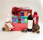 Leisure Time Christmas Gift Basket with Wine