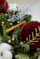 Christmas Burgundy & Whire Nobel Wreath