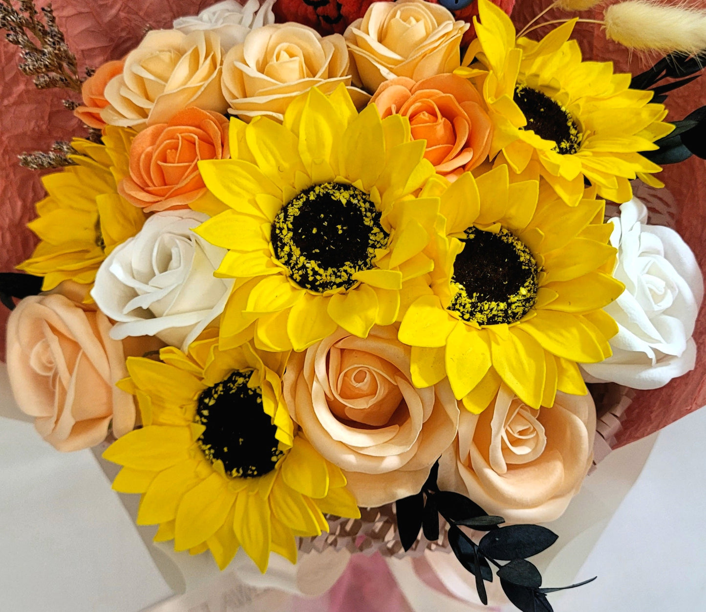 Sunflower Cheer Scented Soap Flower Bouquet