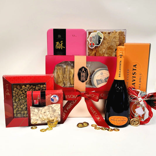 Rose Gold Festive Hamper with Bellavista