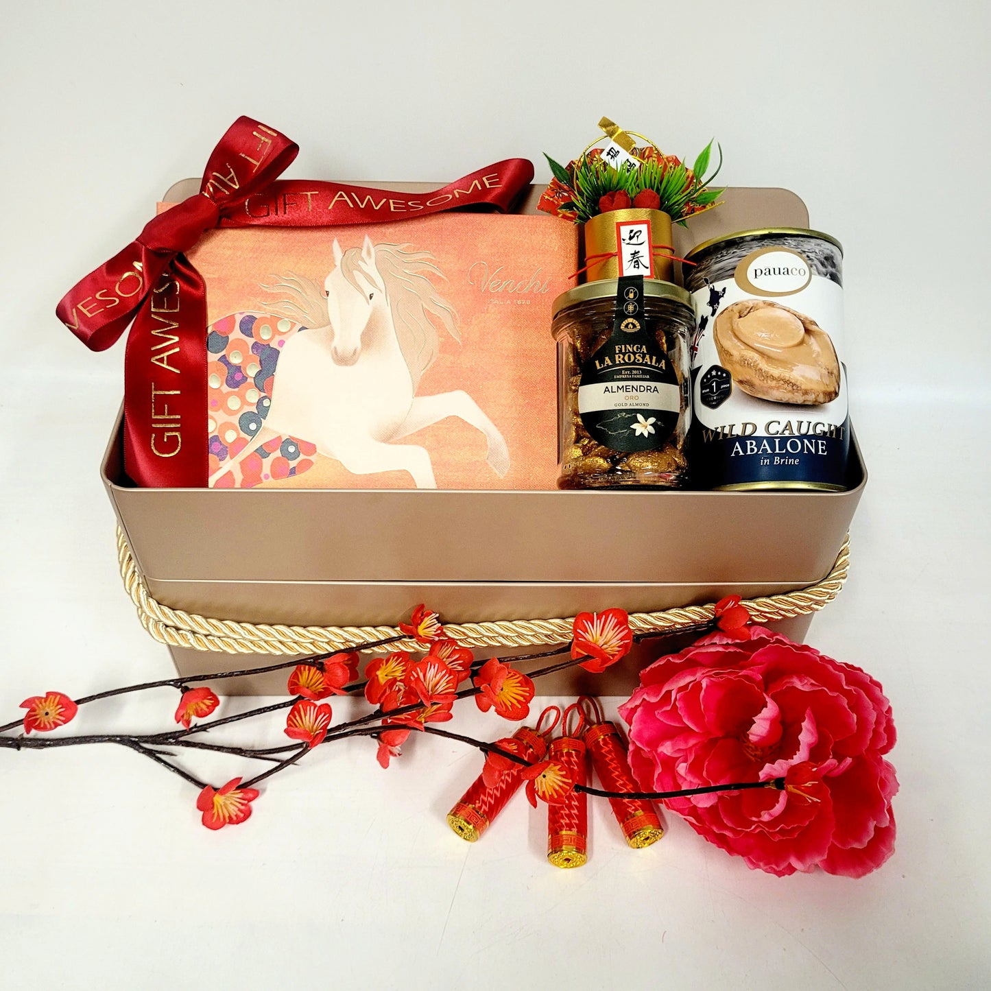 幸運馬美食籃套裝配紅酒