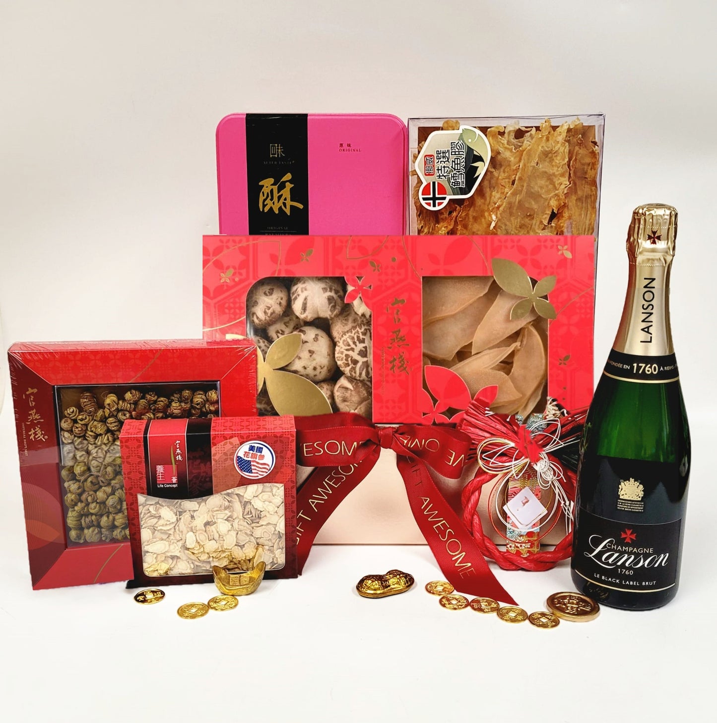 Rose Gold Festive Hamper with Lanson