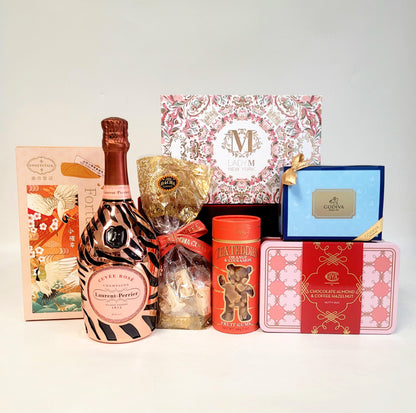 Grand Wishes Gourmet Hamper Set with Champagne