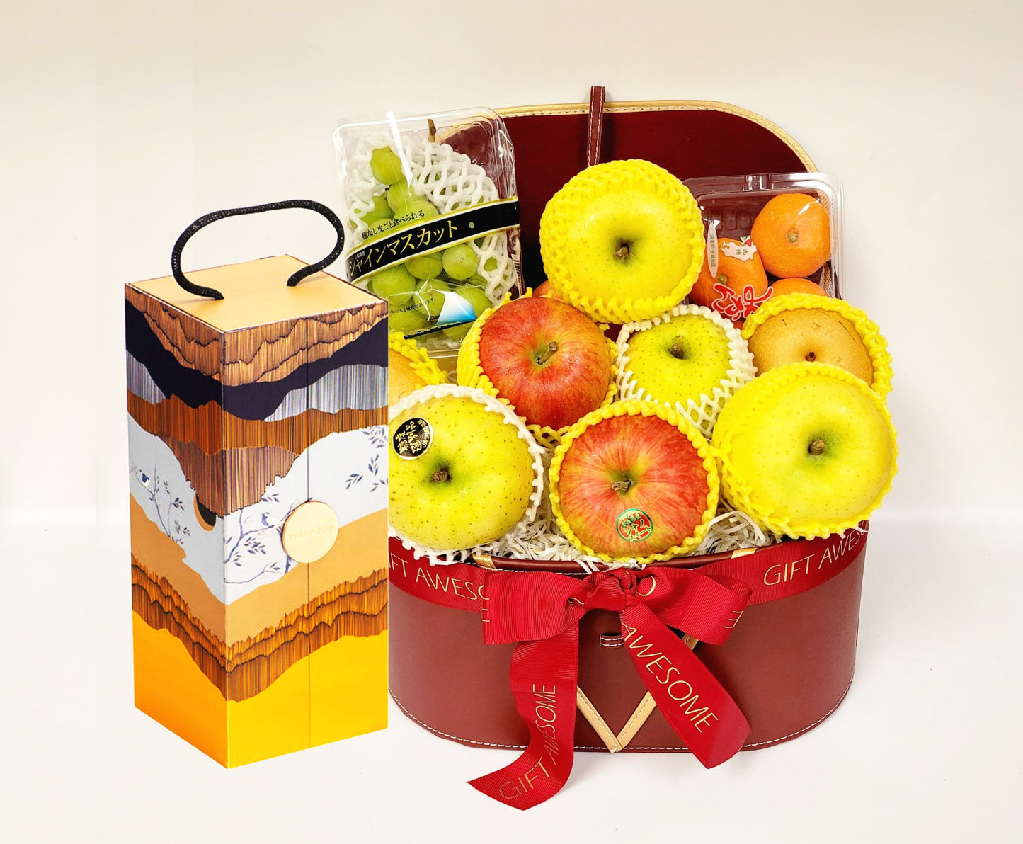 Mid Autumn Deluxe Japanese & Korean Fruit Hamper with Rosewood Mooncakes