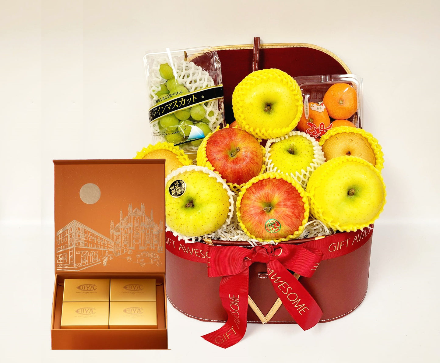 Mid Autumn Deluxe Japanese & Korean Fruit Hamper with Cova Mooncakes