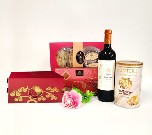 Festive Red Mandarin Oriental Mooncakes Gourmet Hamper