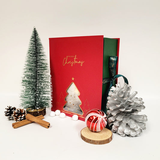 Red Tree Santa Christmas Gift Box