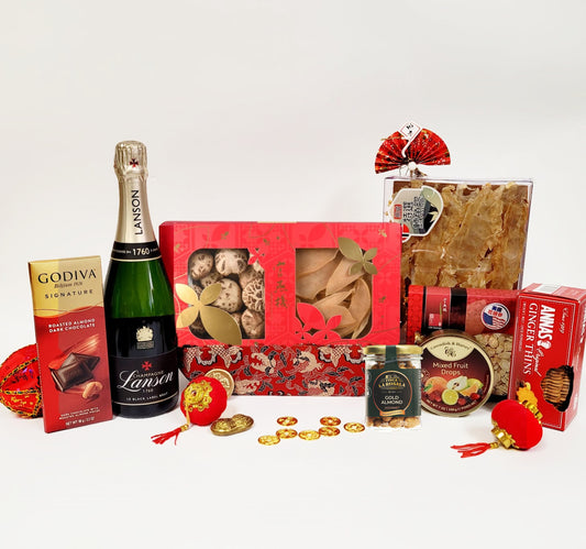 Festive Red Hamper with Lanson