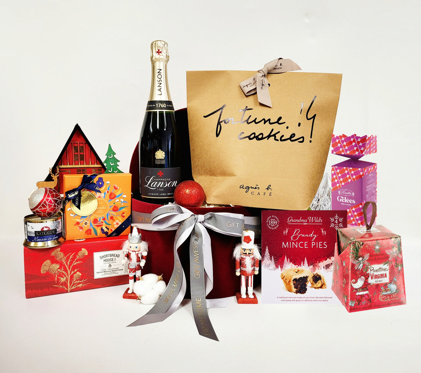 Joyful Wish Christmas Hamper with Lanson Champagne