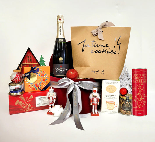 Joyful Wish Christmas Hamper with Lanson Champagne