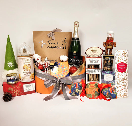 Deluxe Christmas Hamper with Lanson Champagne