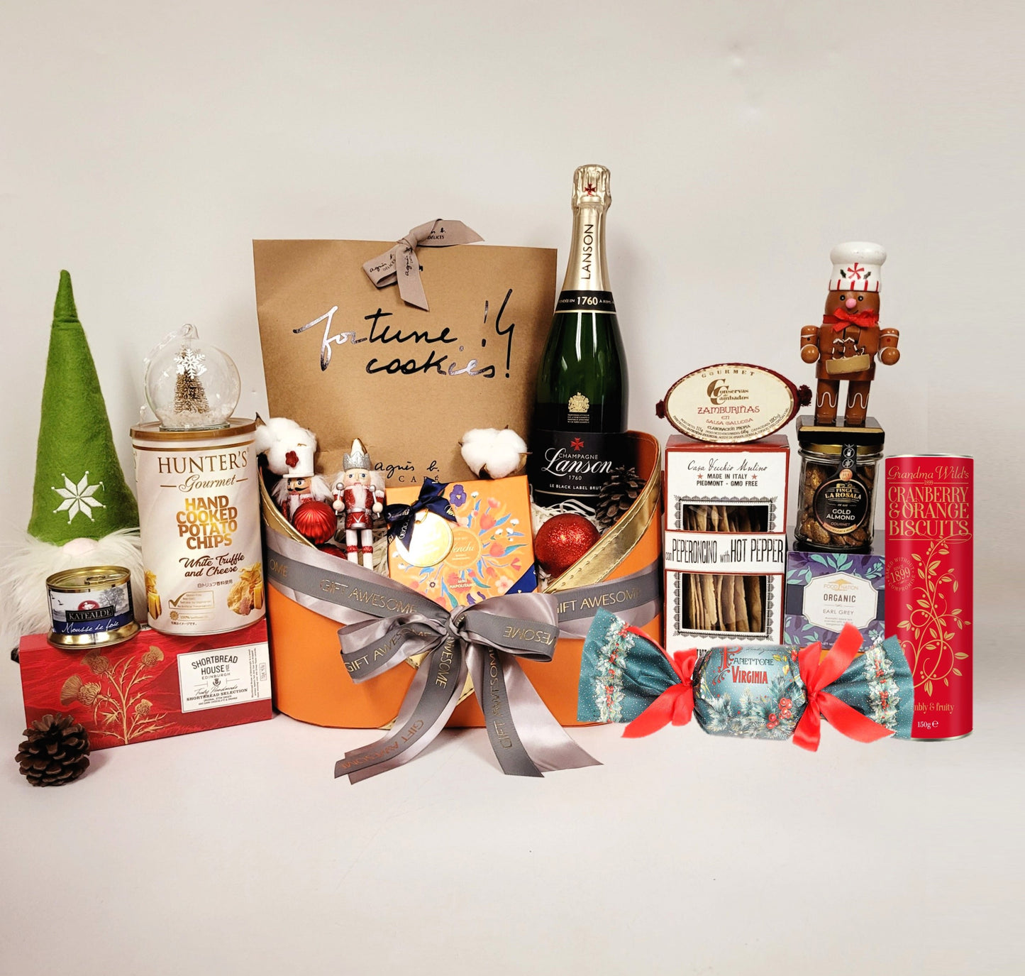 Deluxe Christmas Hamper with Lanson Champagne