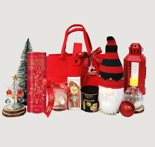 Red Santa Christmas Gift Bag with Juice