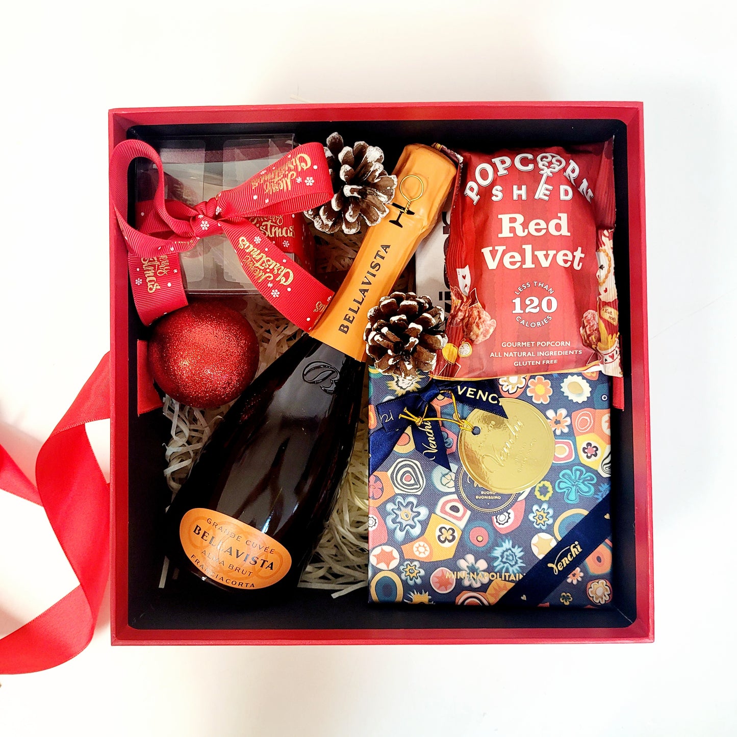 Festive Red Christmas Gift Box