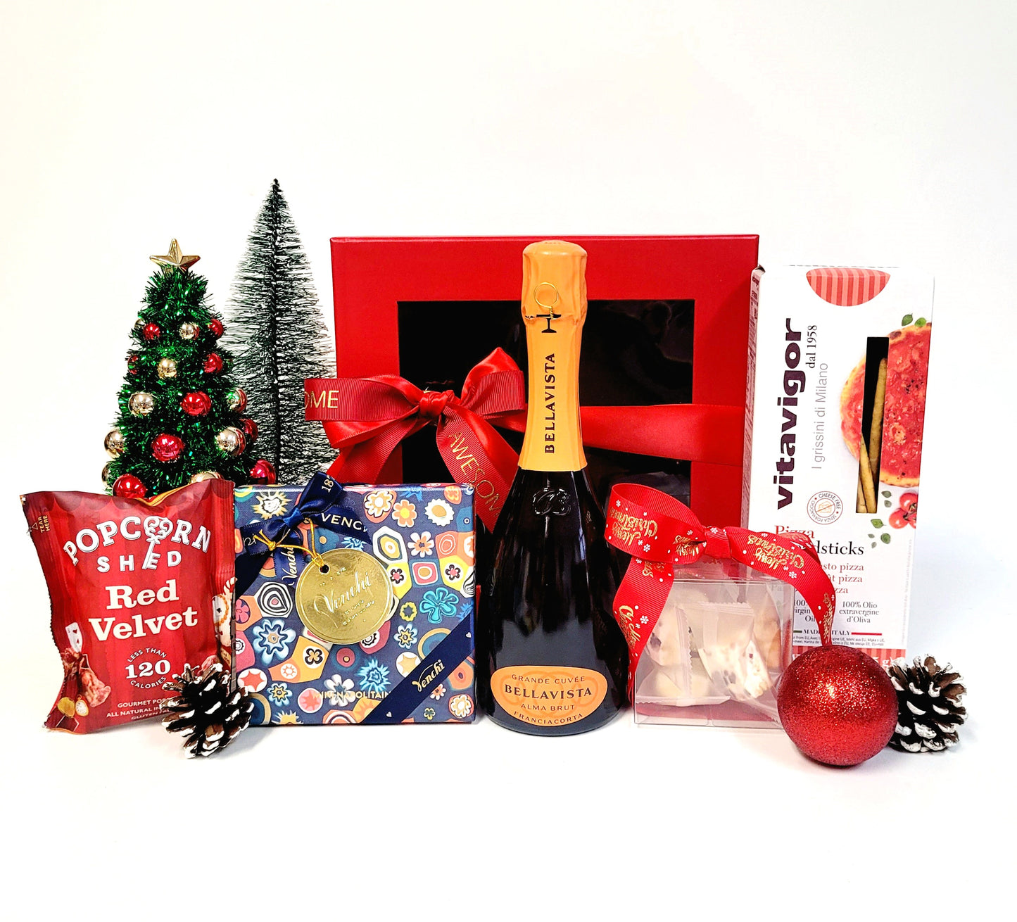 Festive Red Christmas Gift Box