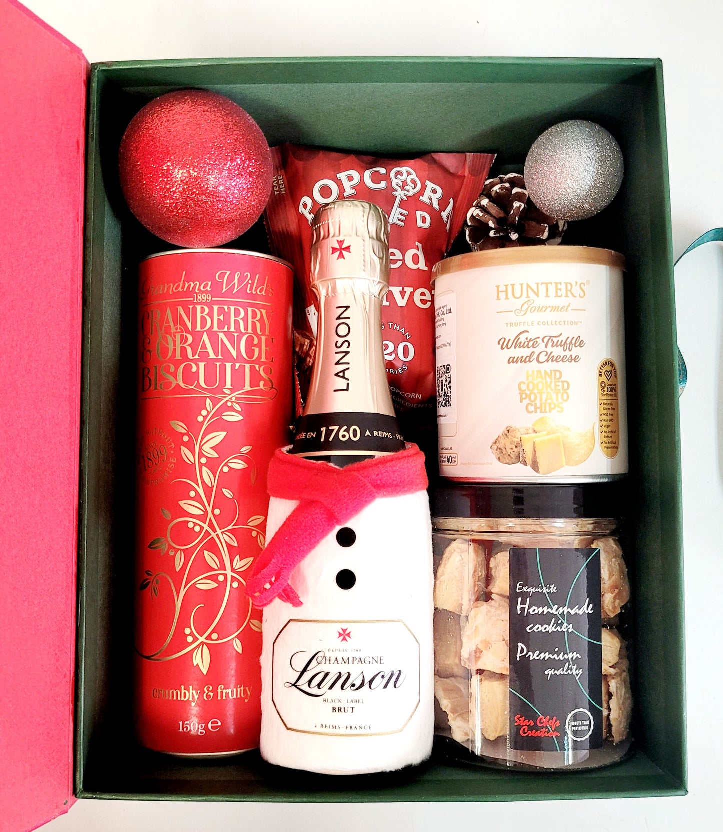 Christmas Tree Gift Box with Mini Champagne