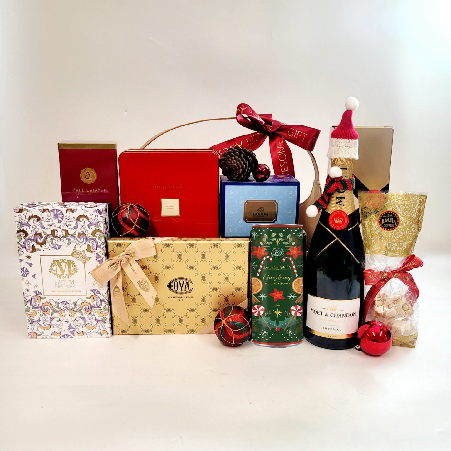 Golden Joy Christmas Gift Hamper with Moet