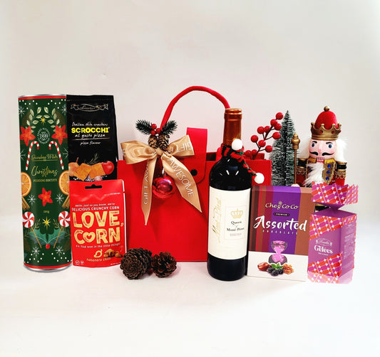 Christmas Blessing Gift with Red Wine
