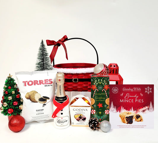 聖誕老人腰帶聖誕籃及迷你 Lanson