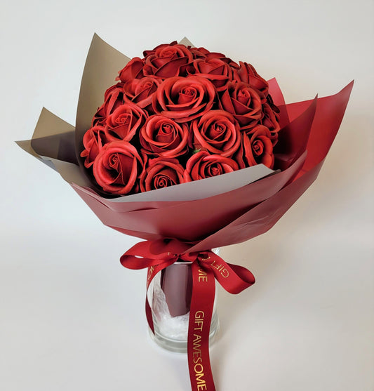 紅玫瑰香皂花束