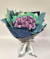 Purple Rose Blue Hydrangea Scented Soap & Preserved Flower Bouquet