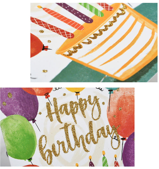 生日蛋糕氣球卡