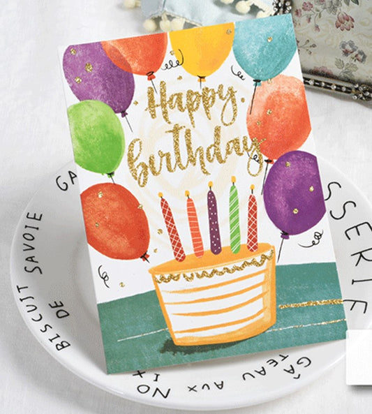 Birthday Cake Balloon Gift Card
