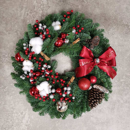 Christmas Red Nobel Wreath