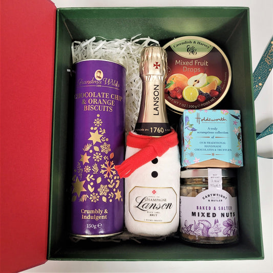 Merry Christmas Gift Box with Lanson Mini Champagne