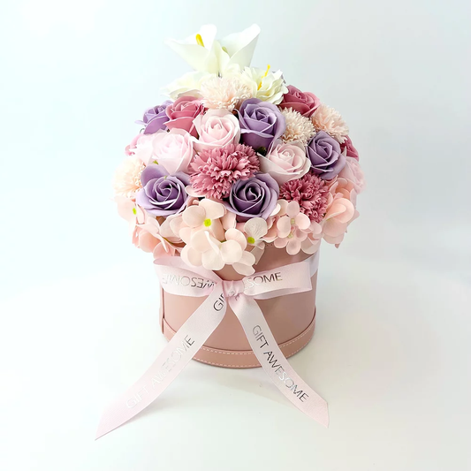 Pink & Purple Rose Jumbo Soap Flowers Box