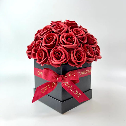 紅玫瑰花束香皂花（黑色）